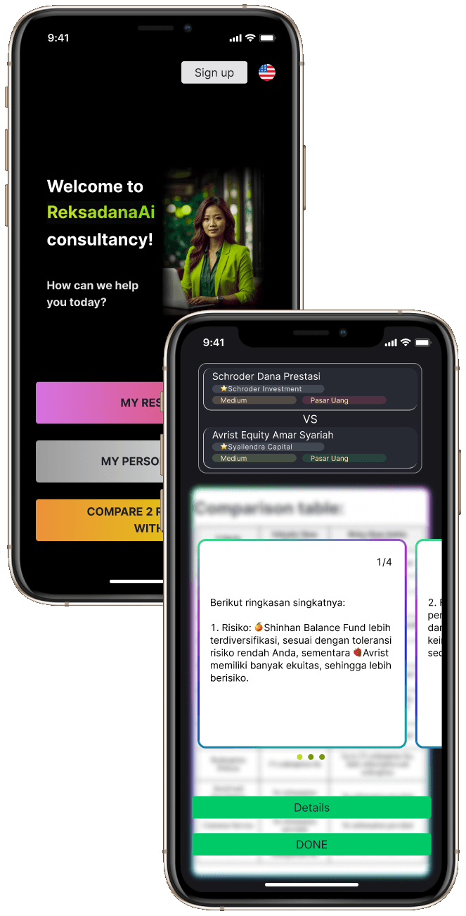 Fund comparison inside a mobile investment app